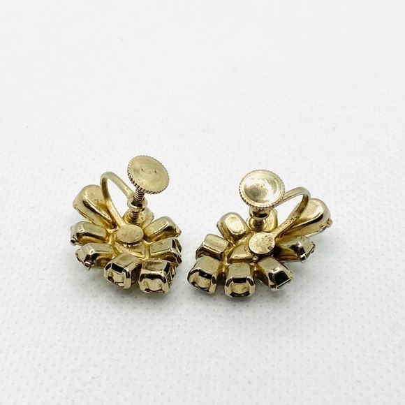 Vintage Crystal Screw On Earrings Jewelry - Picture 7 of 12